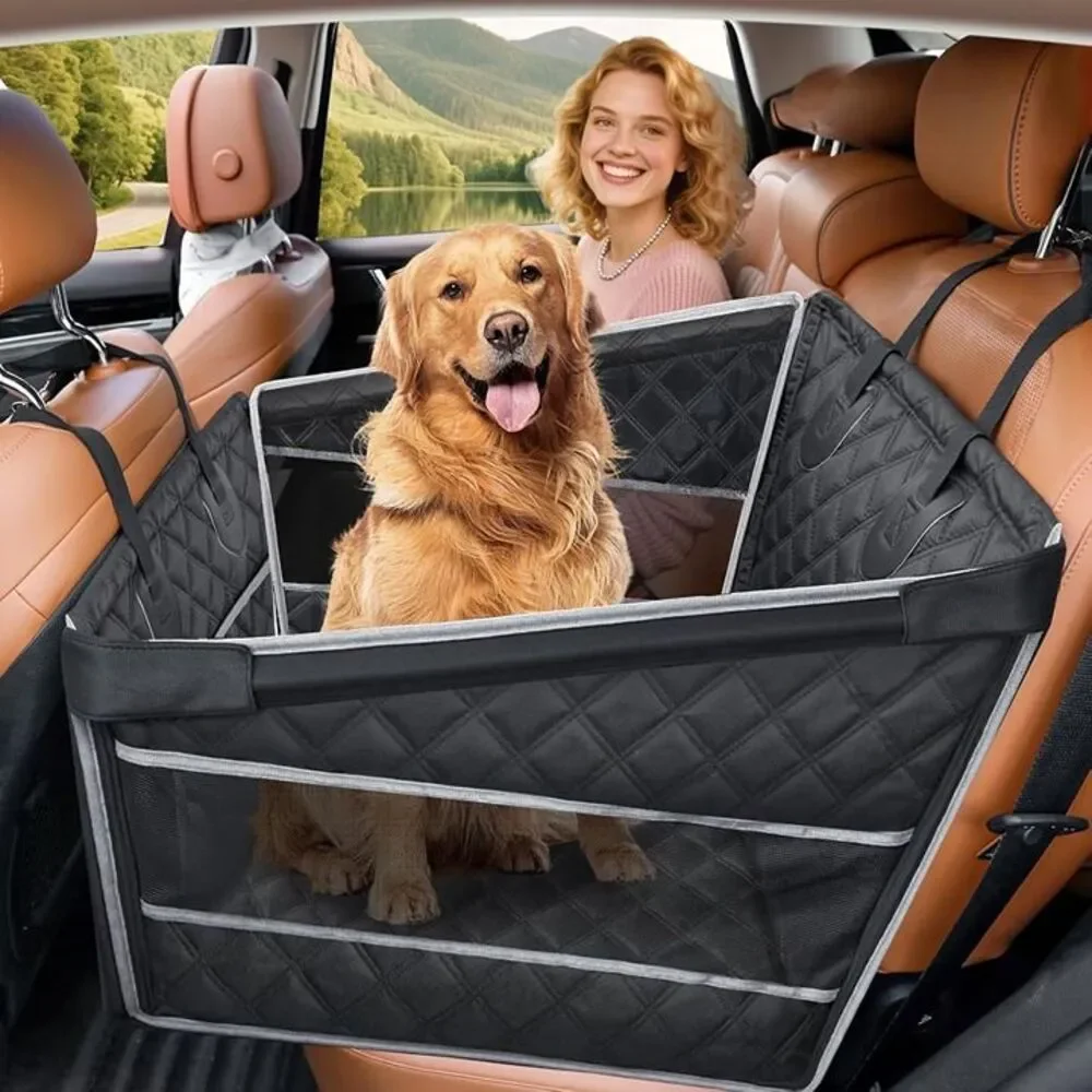 Gimars Upgrade Dog Car Seat Medium Small Waterproof Hard Bottom Open Box 2547FT